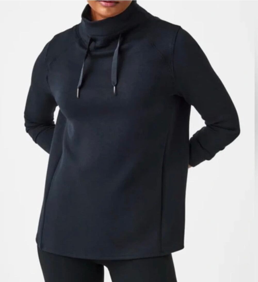 SPANX AirEssentials Got-Ya-Covered Navy Funnel Neck Pullover Size S Loungewear